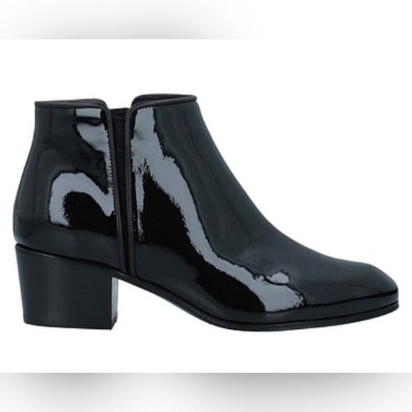 Giuseppe Zanotti Black Patent Leather Ankle Boots Size IT 41/US 10 - Picture 1 of 16